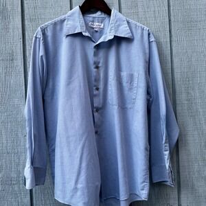 ❌SOLD❌Yves Saint Laurent YSL Dress Shirt Mens 16 1/2‎ 32/33 L Light Blue Button